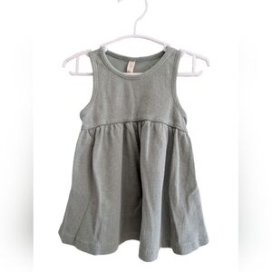 Quincy Mae Sleeveless Ribbed Dress in Light Turquoise Sage